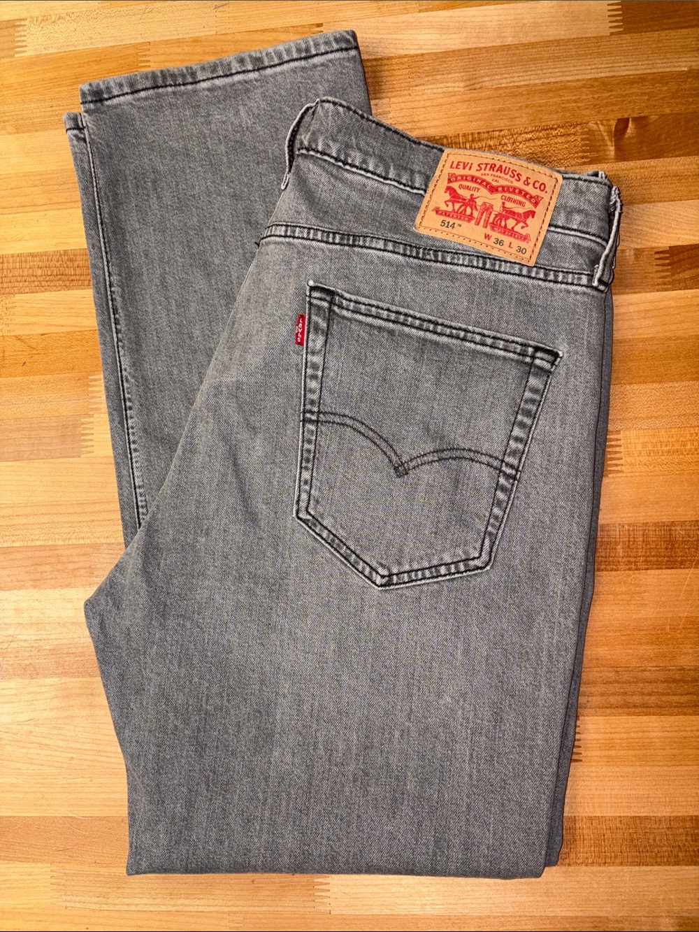 Levi's 514 Jeans 36 x 30 Men's Light Gray Jeans